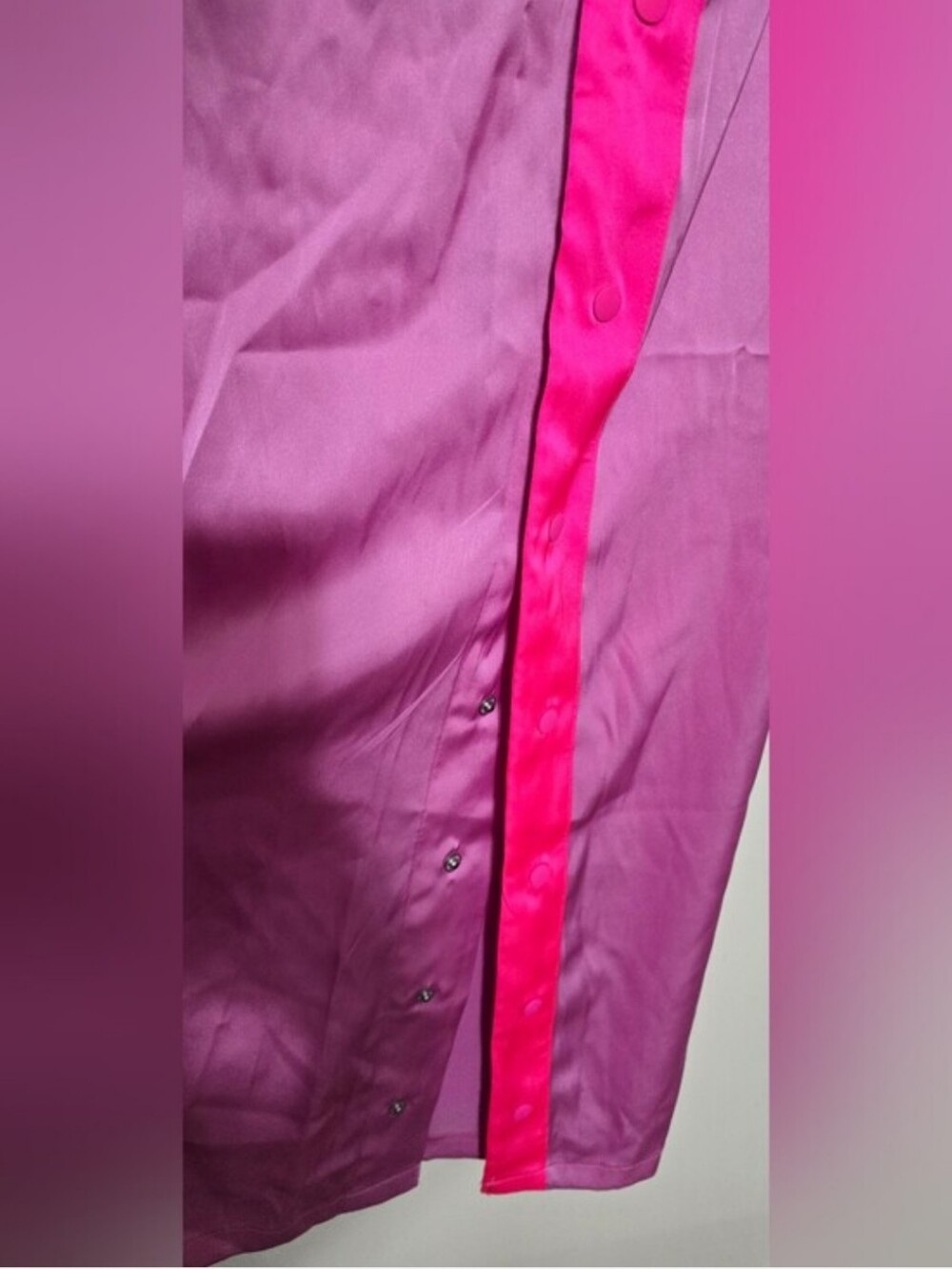 JoyLab Bright Pink Wide-Leg Button-Trim Pants - Picture 6 of 9
